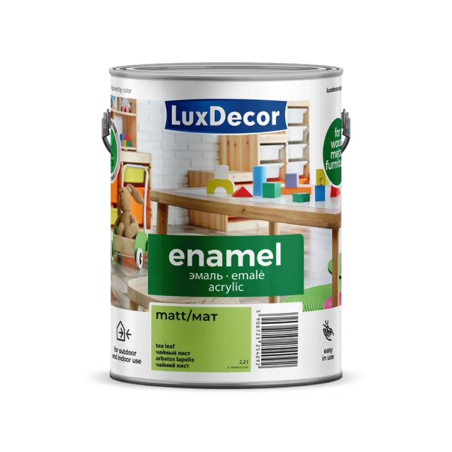Акрилова емаль (матова) LuxDecor чорна матова 2,2 л. - 210041