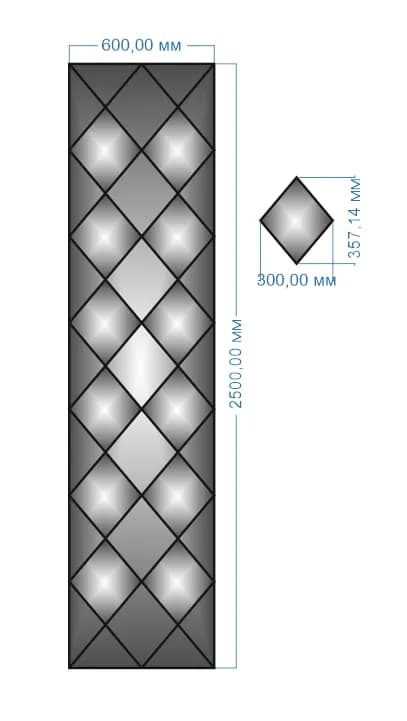 Дзеркальне панно YUF_GLASS 2500х600 мм - 130671633