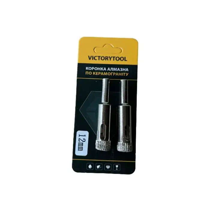 Коронка алмазна VICTORYTOOL 12мм 2шт (V012-2) - 210129