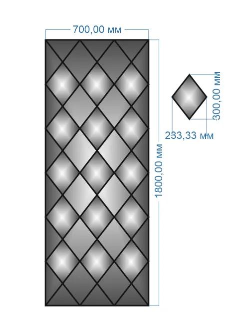 Панно зеркальное YUF_GLASS 1800х700 мм - 210344