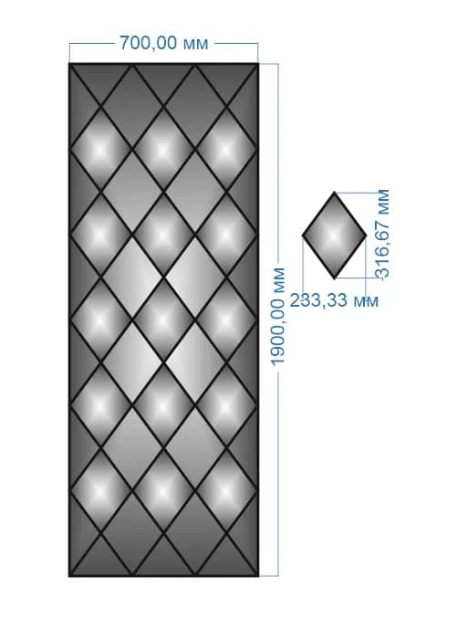 Панно дзеркальне YUF_GLASS 1900х700 мм - 413266173