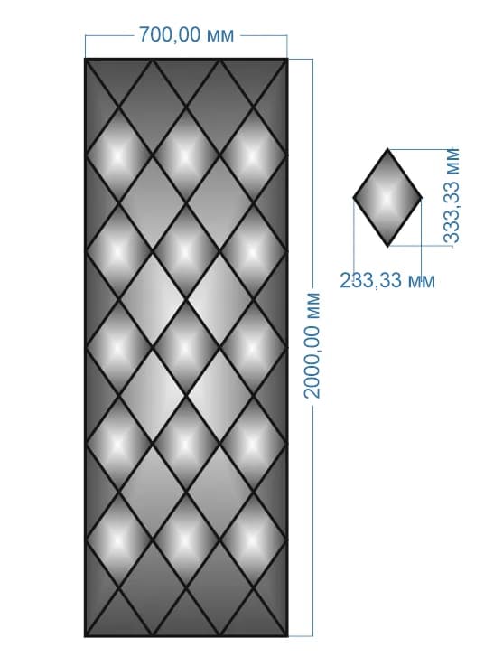 Панно дзеркальне YUF_GLASS 2000х700 мм - 950314574