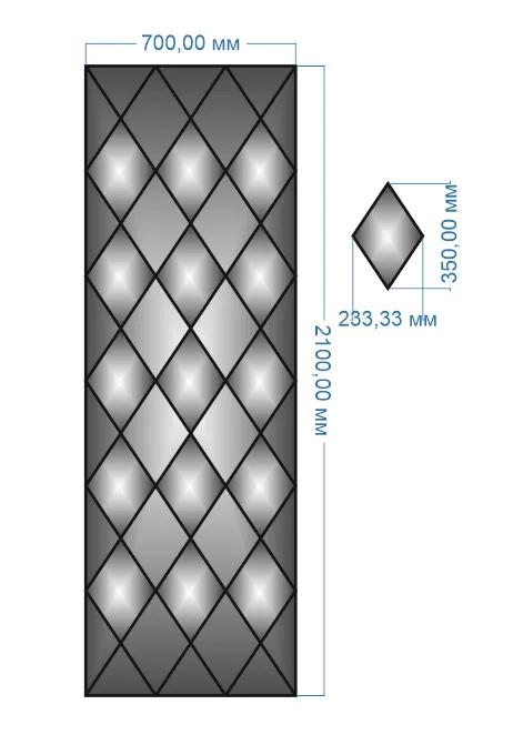 Панно дзеркальне YUF_GLASS 2100х700 мм - 210361