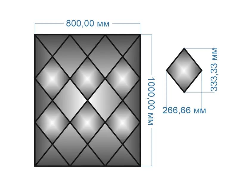 Панно дзеркальне YUF_GLASS 1000х800 мм - 210452