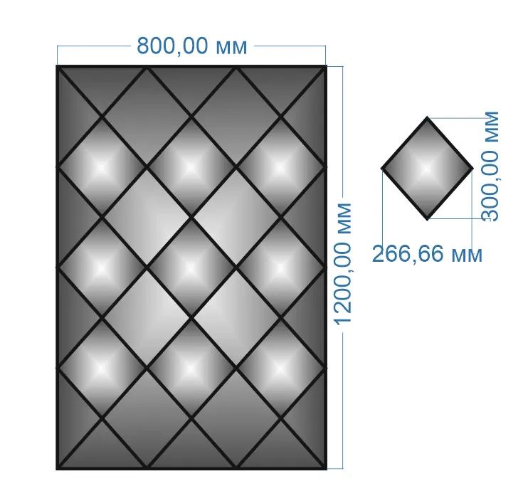 Панно дзеркальне YUF_GLASS 1200х800 мм - 210467