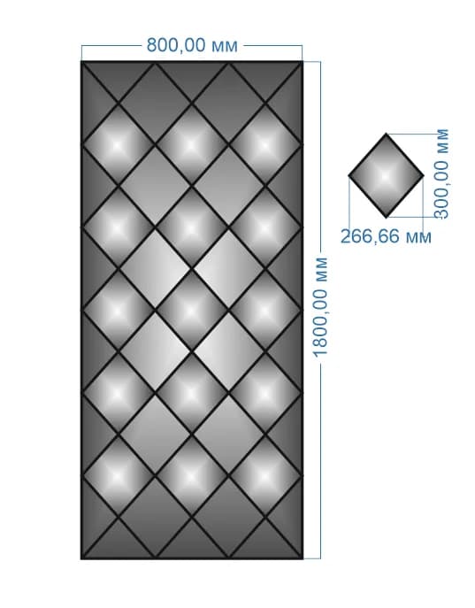 Панно дзеркальне YUF_GLASS 1800х800 мм - 615483565
