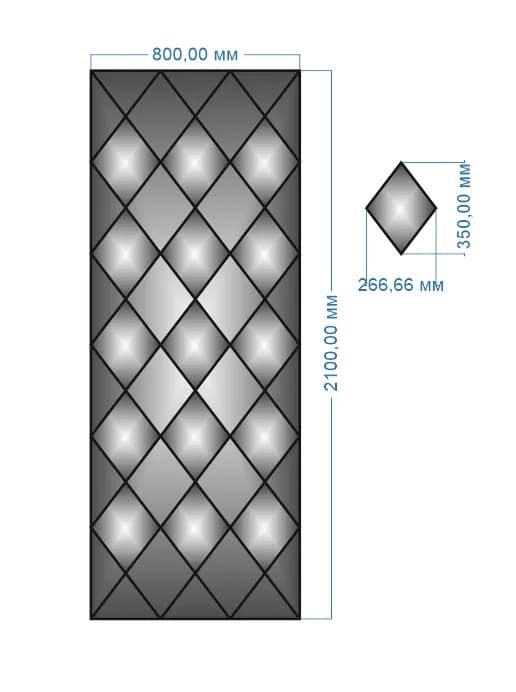 Плитка дзеркальна YUF_GLASS 2100х800 мм - 564423179