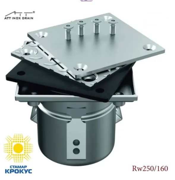 Ревізія/Прочищення Rw250 з вертикальним випуском DN160 - 370556422