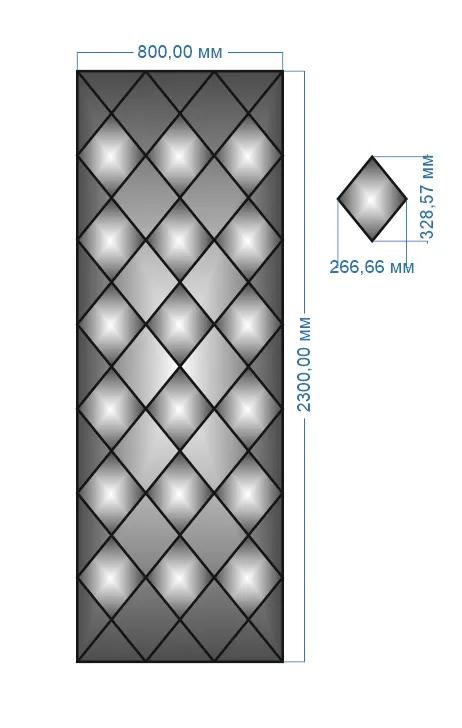 Панно дзеркальне YUF_GLASS 2300х800 мм - 210511