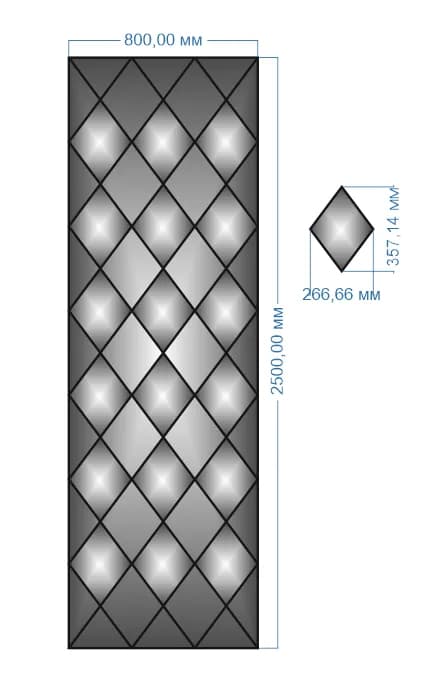 Панно дзеркальне YUF_GLASS 2500х800 мм - 268021418