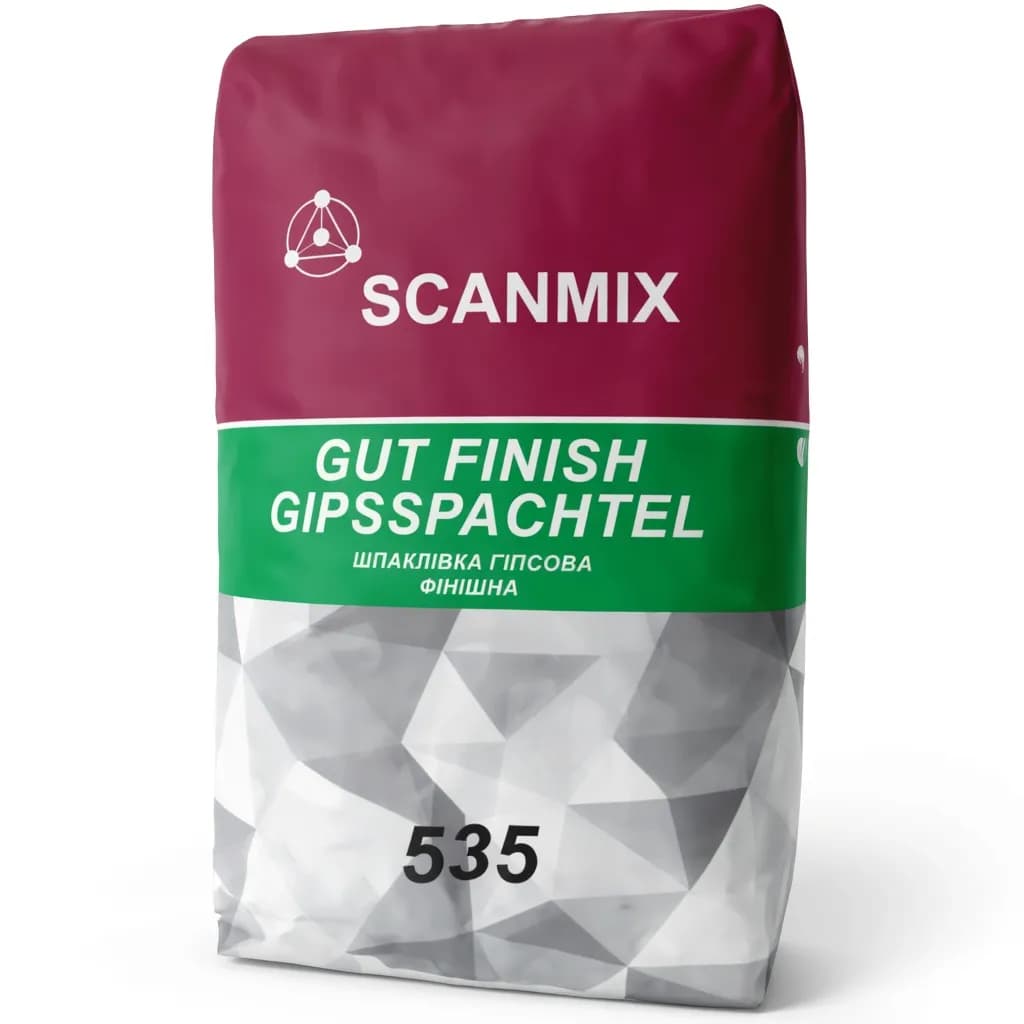 Гіпсова шпаклівка 535 SCANMIX GUT FINISH GIPSSPACHTEL (20 кг) - 505935543