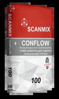 Смесь цементная легкоуравнивающая SCANMIX CONFLOW 100 (25кг) - 363132780