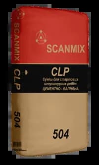 Сумiш штукатурна стартова цементно - вапняна 504 SCANMIX СLP (25кг) - 319616118