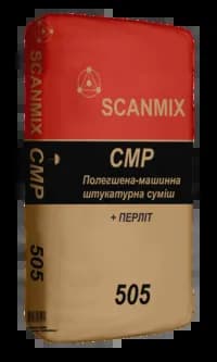 Сумiш штукатурна стартова для машинного нанесення 505 SCANMIX СMP (25кг) - 015720027