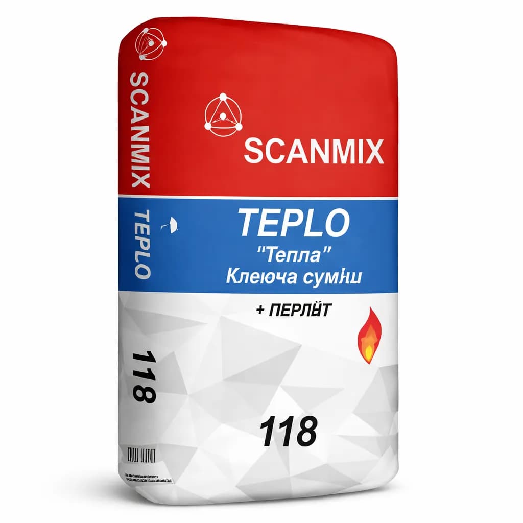 Смесь клеевая для каминов и печей SСANMIX 118 STANDART TEPLO (5кг) - 259583589