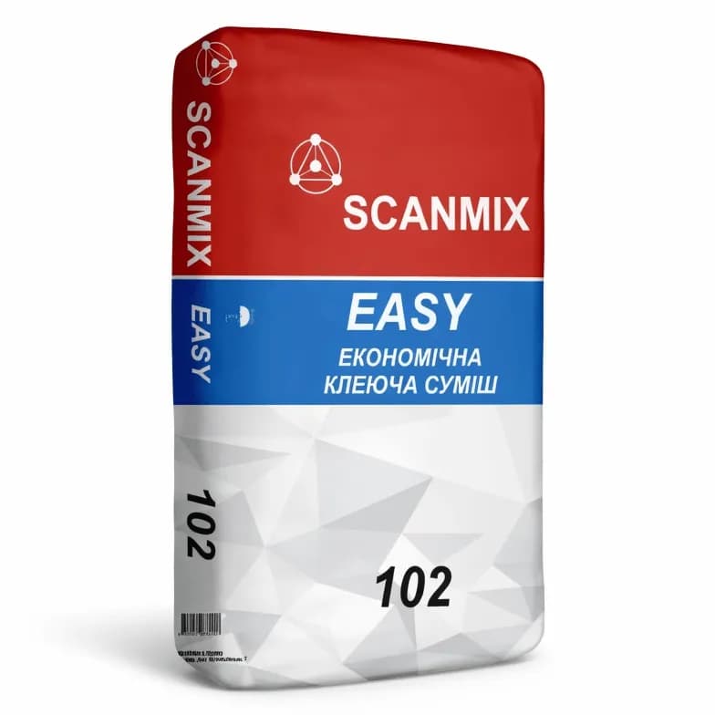 Суміш клейовий для облицювальної плитки SCANMIX 102 EASY (25кг) - 634007054