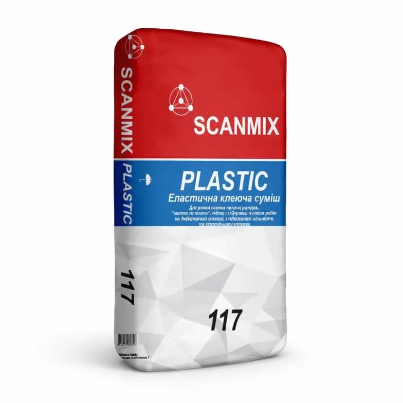 Суміш клейова еластифікована SCANMIX 117 PLASTIC FLEXIBLE (25кг) - 211071