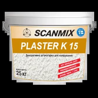 Штукатурка декоративна ""Камінцева"" акрилова Scanmix ""PLASTER К15 В3"" (25 кг),прозора - 995710910