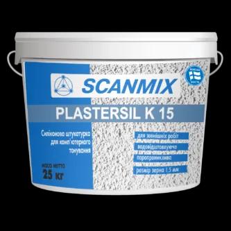 Штукатурка декоративна ""Камінцева"" силіконова Scanmix ""PLASTERSIL К15 В3"" (25 кг),прозора - 211086