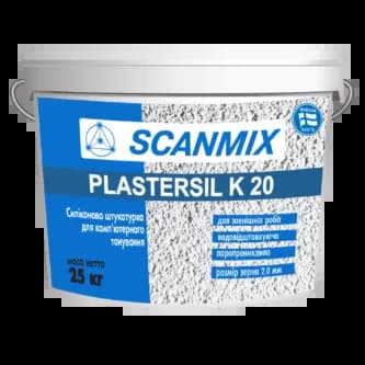 Штукатурка декоративна ""Камінцева"" силіконова Scanmix ""PLASTERSIL К20"" (25 кг) - 936118608