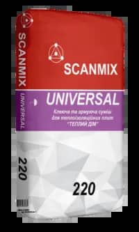 Смесь клеевая и армирующая для теплоизоляции SCANMIX UNIVERSAL ""Теплый Дом"" (25кг) - 211093