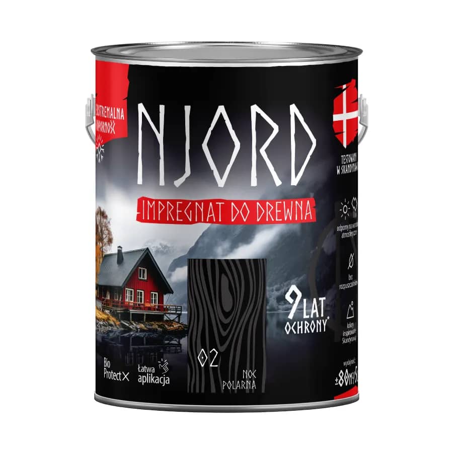 NJORD Імпрегнат для дерев’яних фасадів LuxDecor туманний луг 5 л. - 489875532