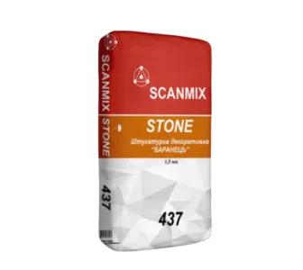 Сумiш штукатурна декоративна біла «камінцева» SCANMIX 437 STONE 1,5мм (25кг) - 211281