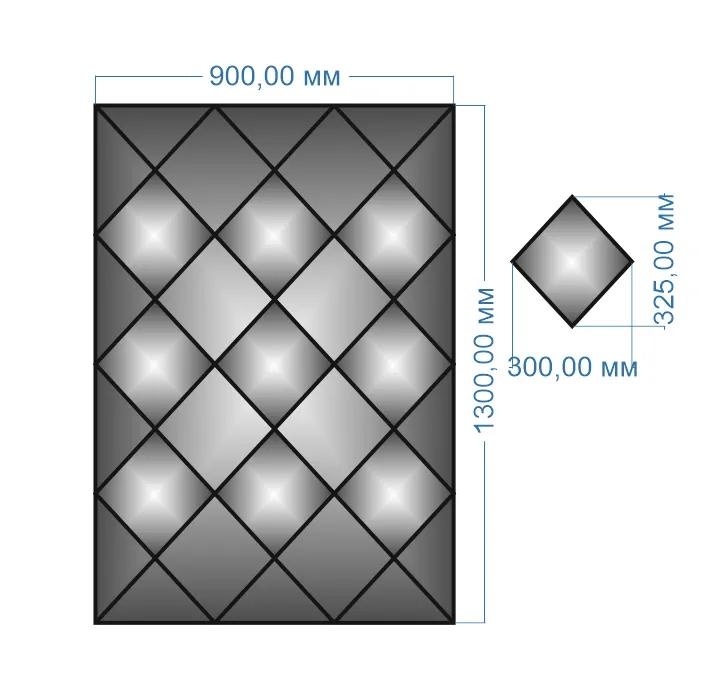Панно дзеркальне YUF_GLASS 1300х900 мм - 211614