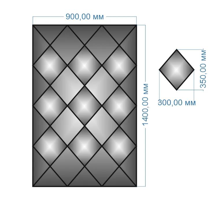 Панно дзеркальне YUF_GLASS 1400х900 мм - 211616