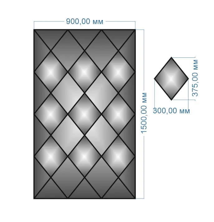 Плитка дзеркальна YUF_GLASS 1500х900 мм - 457862214