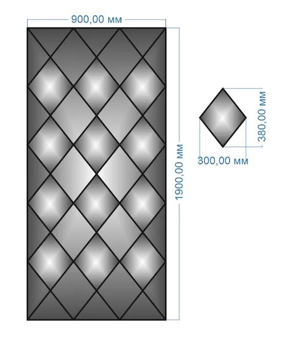Панно дзеркальне YUF_GLASS 1900х900 мм - 211627