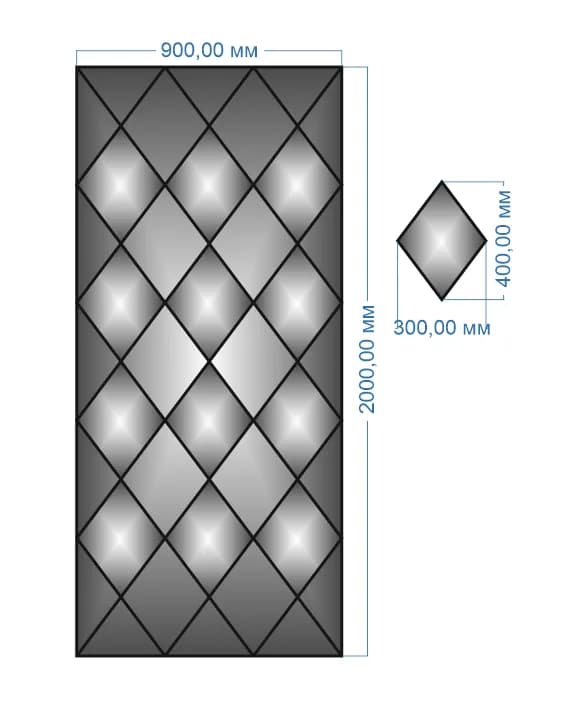 Панно дзеркальне YUF_GLASS 2000х900 мм - 454450559