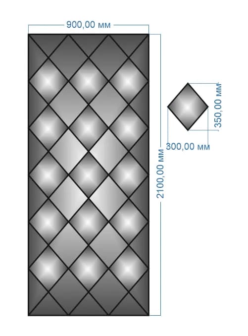 Плитка дзеркальна YUF_GLASS 2100х900 мм - 216173814