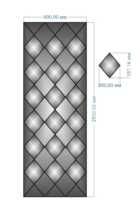 Панно дзеркальне YUF_GLASS 2500х900 мм - 746866801