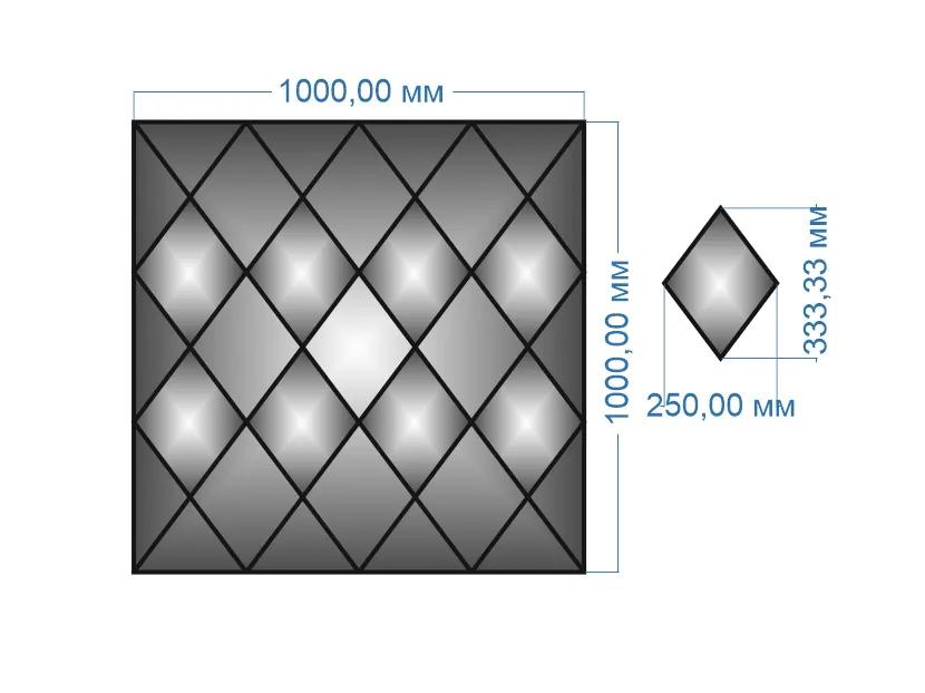 Панно зеркальное YUF_GLASS 1000х1000 мм - 211661
