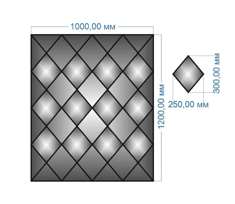 Панно дзеркальне YUF_GLASS 1200х1000 мм - 211670