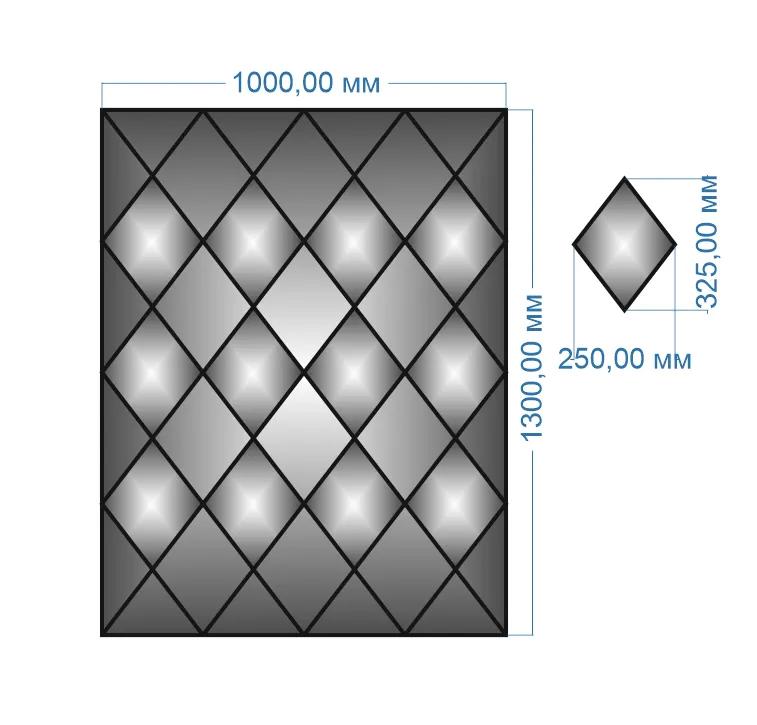 Панно дзеркальне YUF_GLASS 1300х1000 мм - 211672