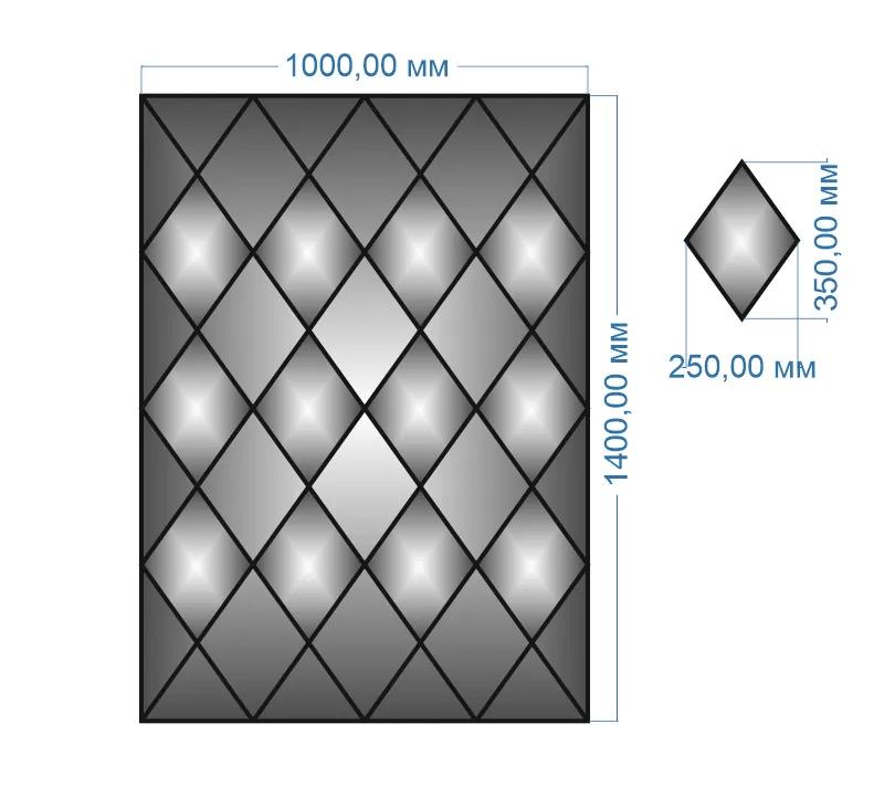 Панно дзеркальне YUF_GLASS 1400х1000 мм - 211676