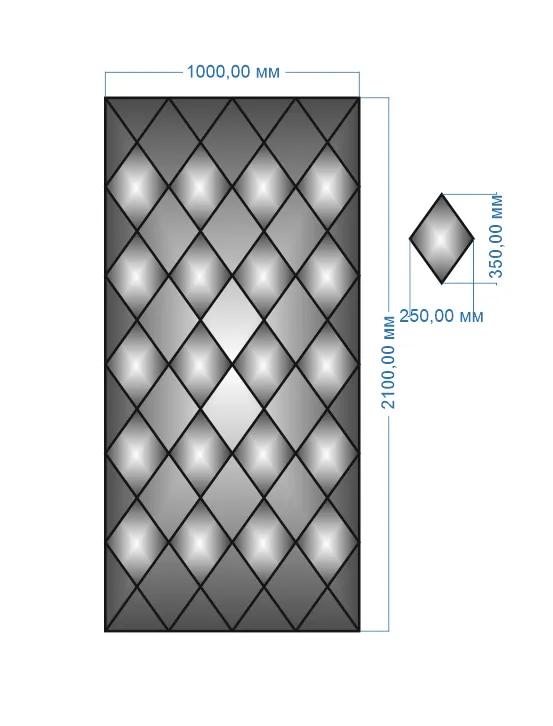Плитка дзеркальна YUF_GLASS 2100х1000 мм - 211700