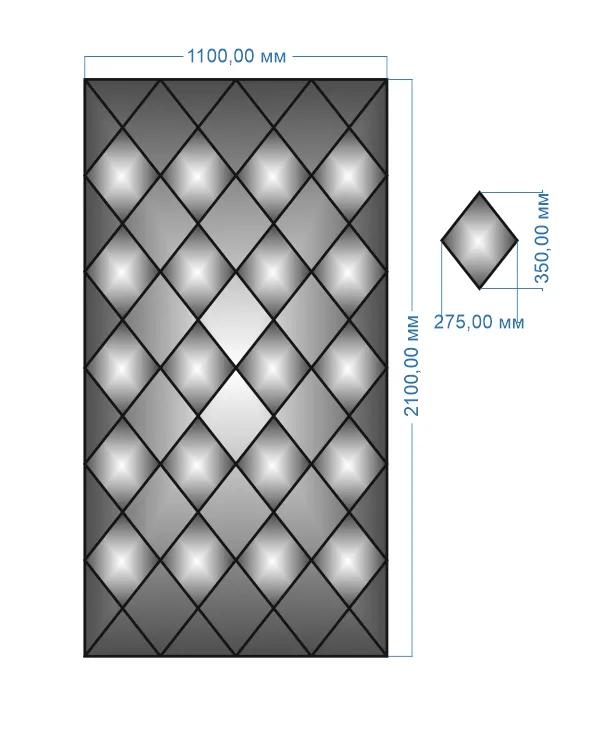 Панно дзеркальне YUF_GLASS 2100х1000 мм - 211890
