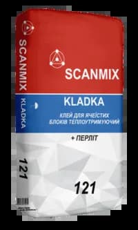 Смесь для кладок. стен с ноздрей. бетона и поризов. Керамики 121 SCANMIX KLADKA (25кг) - 035113840