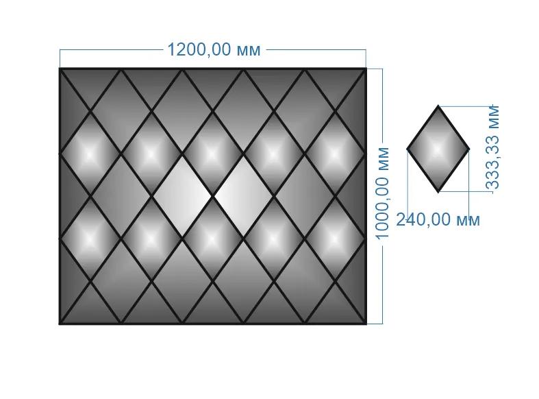 Панно зеркальное YUF_GLASS 1000х1200 мм - 211922