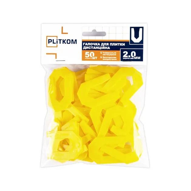 Галочка для плитки 2 мм Plitkom (50 шт) - 214023