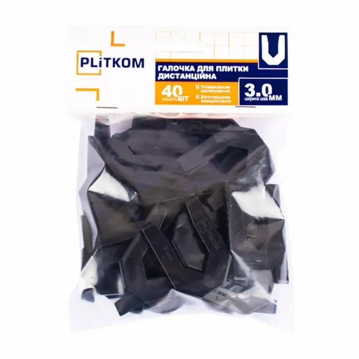 Галочка для плитки 3 мм Plitkom (40 шт) - 214024