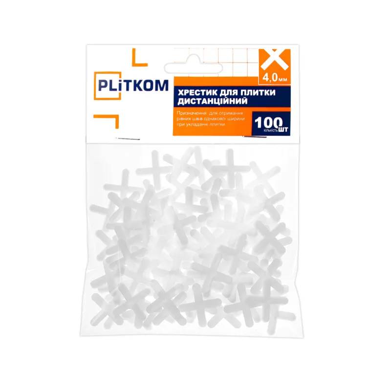 Хрестики для плитки Plitkom 4.0 мм 100 шт - 214256