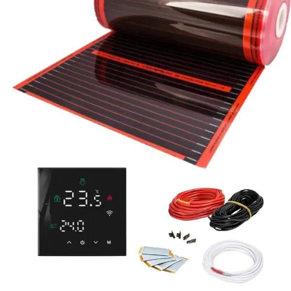 Комплект інфрачервоної плівки RexVa PTC XT305 (саморегулююча) + Wi-Fi регулятор M3H чорний | Тепла підлога під ламінат, 3м² - 717542392