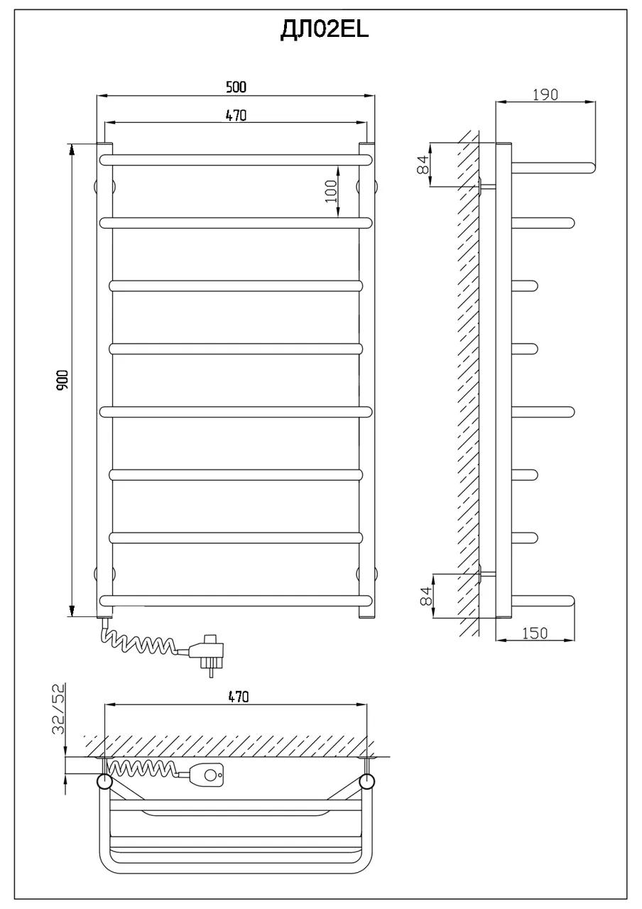 Рушникосушарка KOSSER Лотос 900х530/8 ЕL рег. - 218998