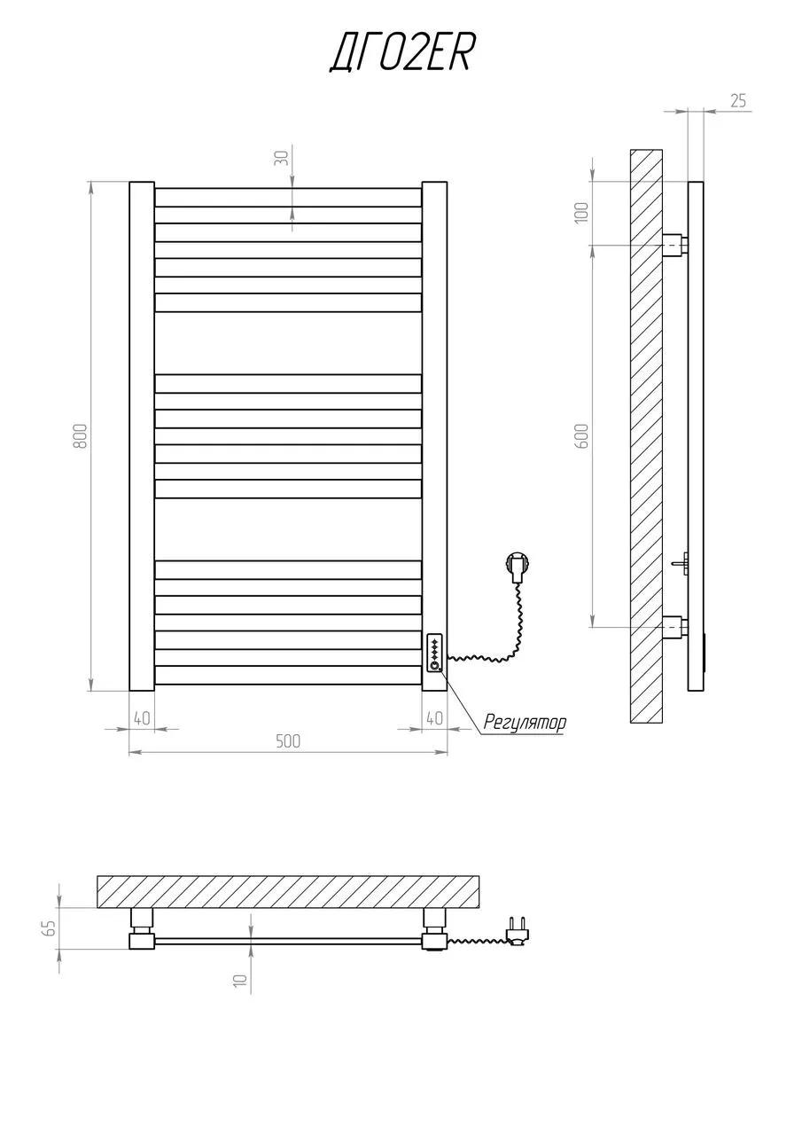 Рушникосушарка KOSSER Герда 800х500 ER - 219225