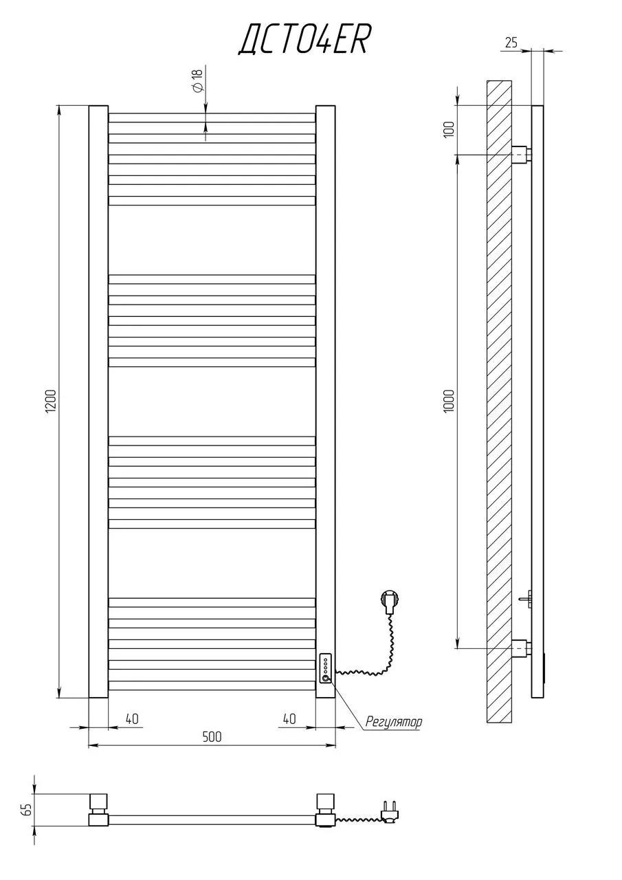 Полотенцесушитель KOSSER Стэп 1200х500 ER тайм. белый - 219574