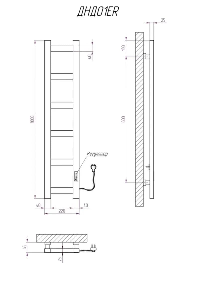 Сушарка для рушників KOSSER Норд1200х220 ER тайм. білий - 984166975
